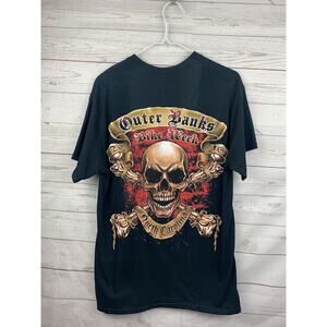 Outer Banks Bike Week 2016 Shirt Mens Medium Pirate cottonSkull Motorcycle‎